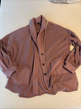 💛2 for $15! Mauve Button-Front cardigan
